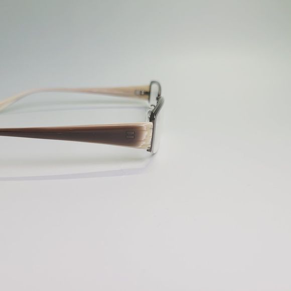 O&X New York Titanium OT-207U 52-18 142 beige eyeglasses rectangle frames C7 - Picture 12 of 14